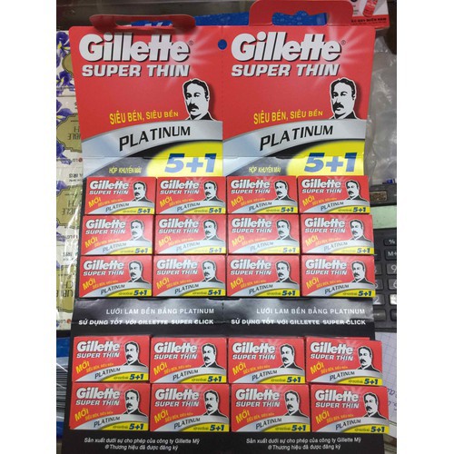 Hộp lưỡi lam Gillette Super Thin: 5 +1 lưỡi