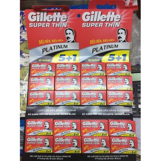 Hộp lưỡi lam Gillette Super Thin: 5 +1 lưỡi