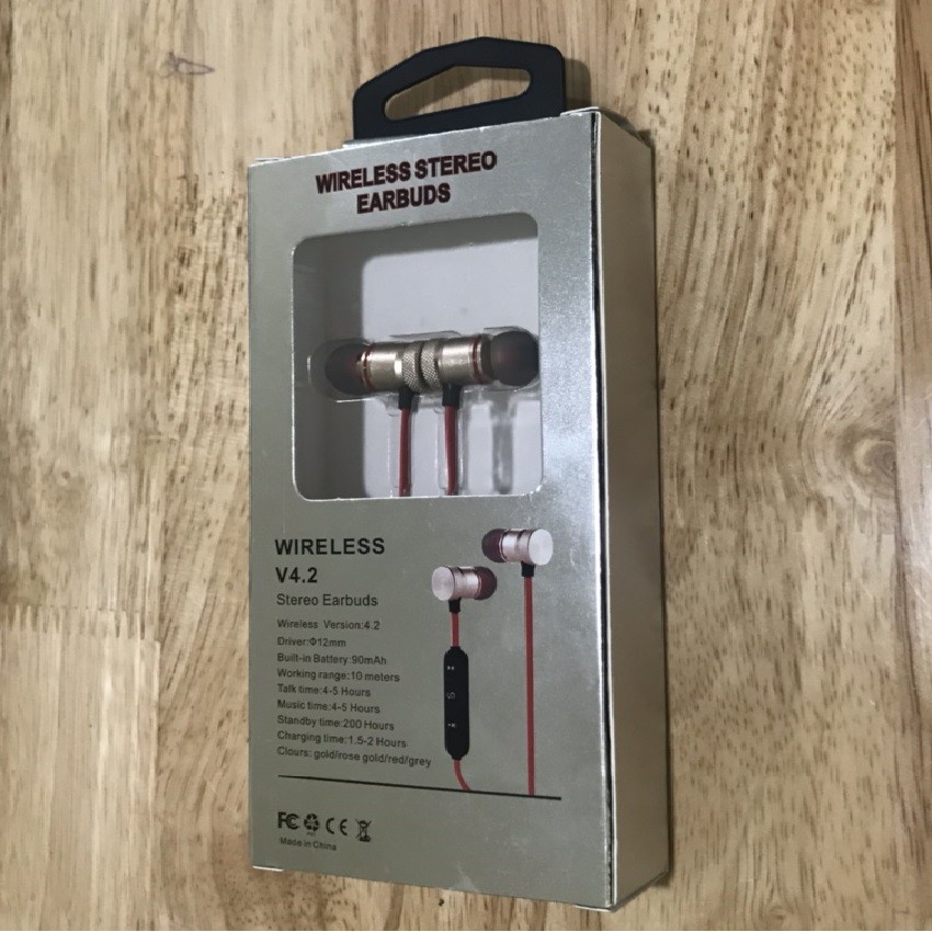Tai nghe không dây bluetooth thể thao hai đầu nam châm có đàm thoại M5 âm thanh