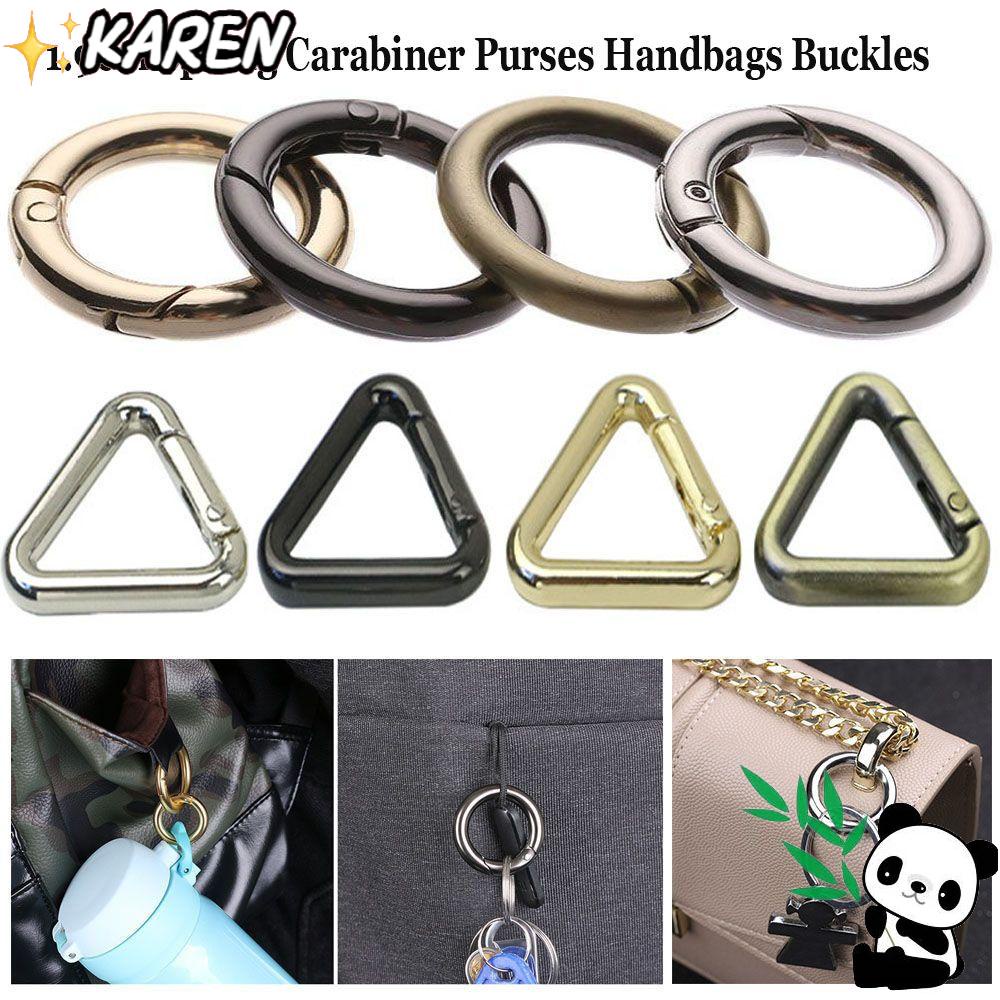 Set 1 / 2 / 5 Móc Khóa Túi Xách Hình Tròn / Tam Giác Bằng Hợp Kim Kẽm