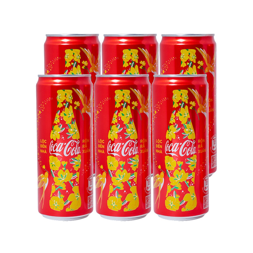 6 lon nước ngọt Coca Cola 330ml