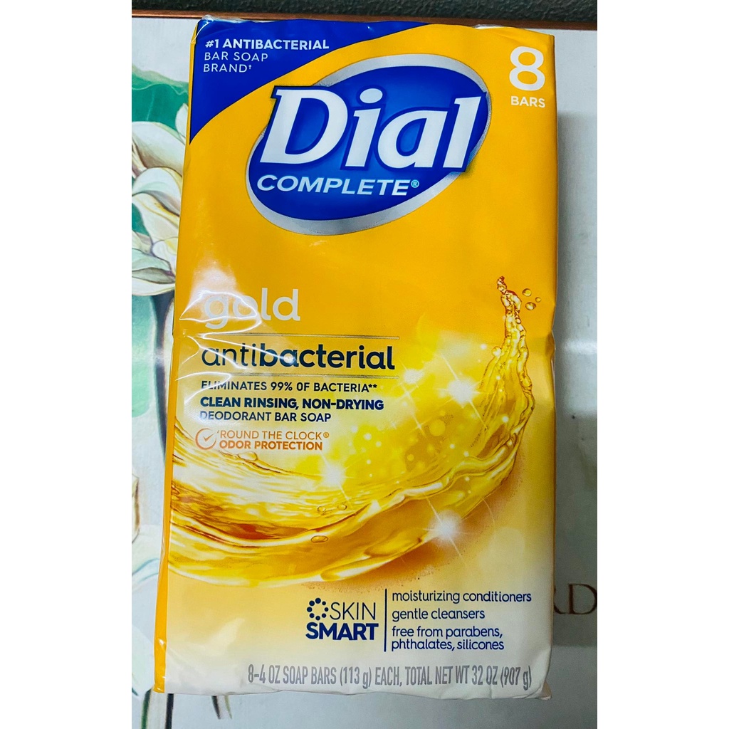 LỐC 08 XÀ BÔNG CỤC DIAL GOLD ANTIBACTERIA BAR SOAP 32OZ
