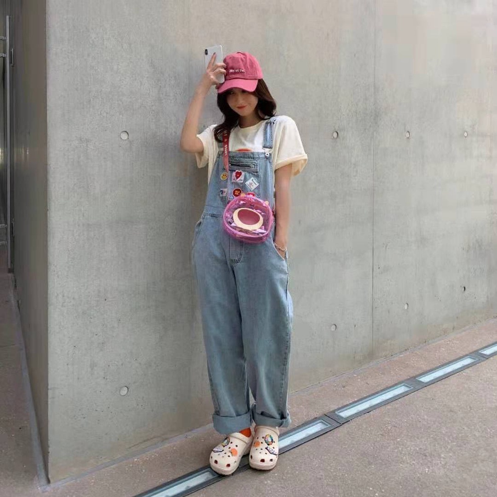 Túi đeo chéo Miniso trong suốt hình chú gấu dâu tây đáng yêu thời trang đi biển dành cho nữ