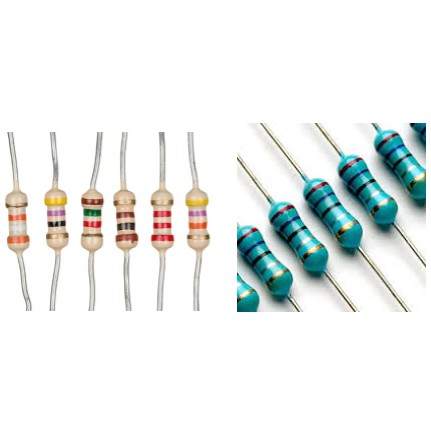 Điện trở 1/4W 4 vòng màu các loại