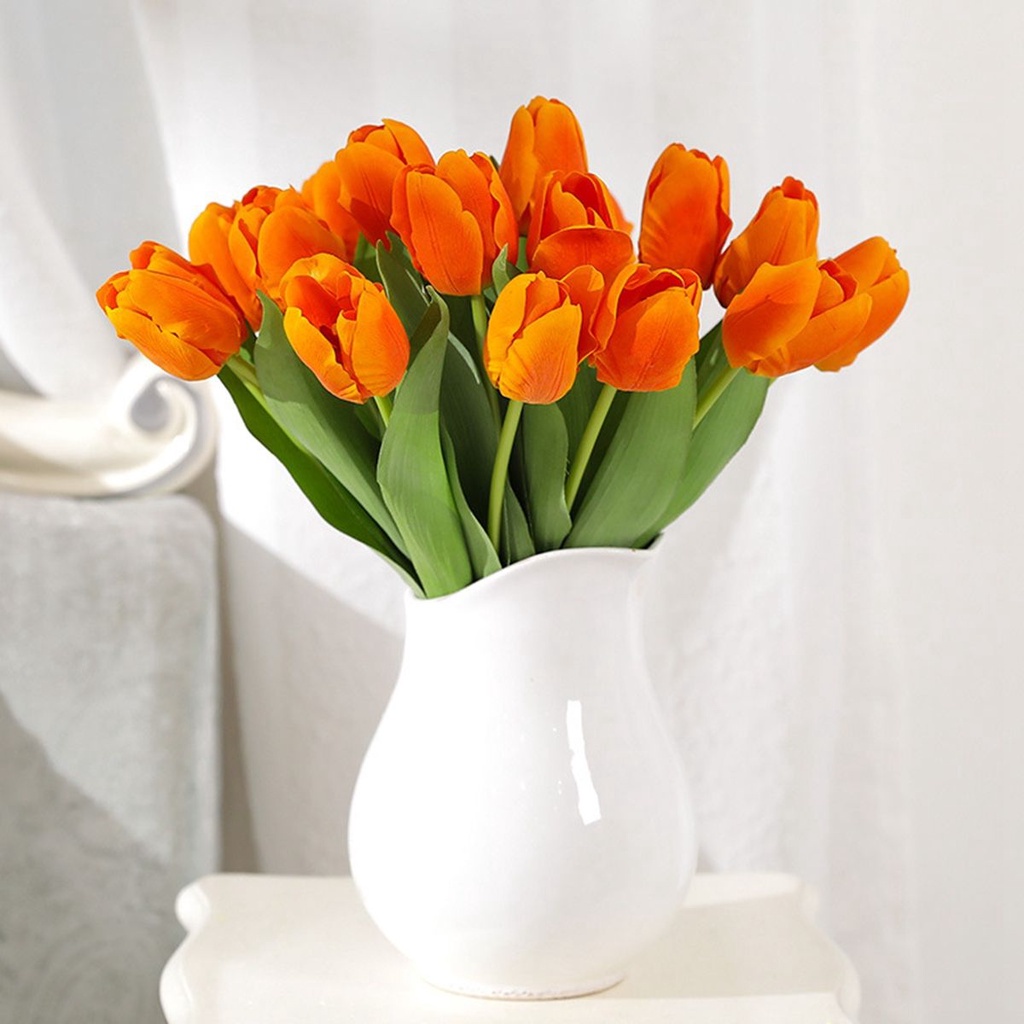 5 cành hoa tulip nhân tạo nhiều màu lãng mạn trang trí nhà cửa/ tiệc cưới DIY tiện lợi
