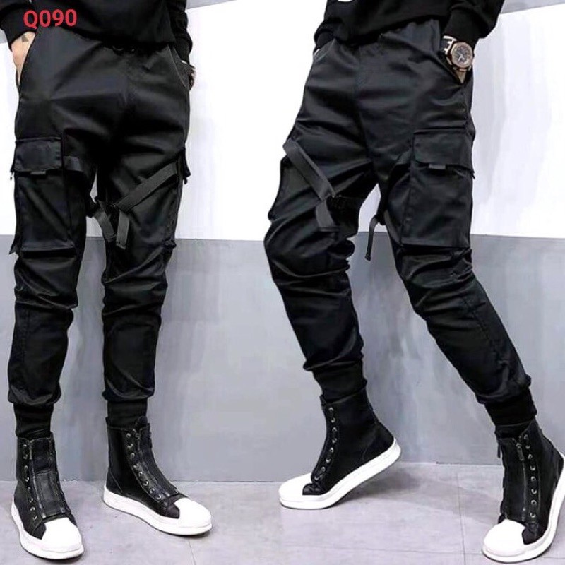 [ Túi Hộp- Cực chất !!] Quần Jogger Kaki Nam Túi Hộp Phối Dây Khóa Gài | BigBuy360 - bigbuy360.vn