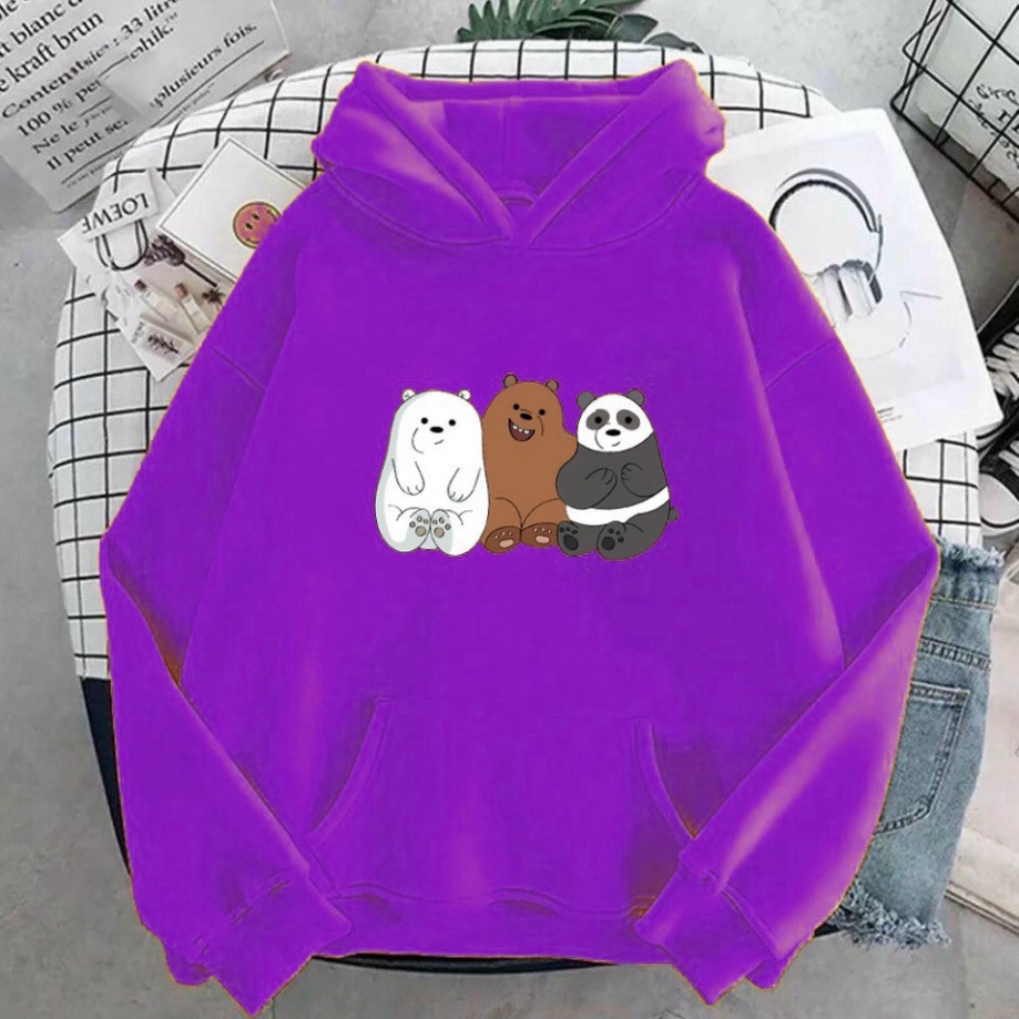 Áo Khoác Hoodie Form Rộng Sweater Nỉ Ulzzang 3 Chú Gấu Hot Trend Thời Trang Thu Đông Siêu Đẹp | 3 GẤU | BigBuy360 - bigbuy360.vn