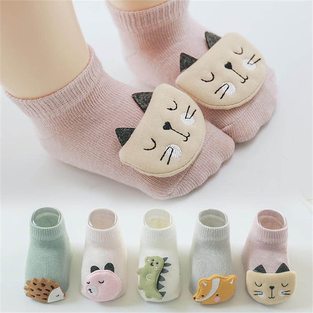 Vớ Cotton Mềm Mại In Họa Tiết Thú Hoạt Hình Thời Trang Thu Đông Cho Bé Sơ