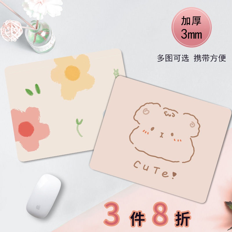 Đệm Lót Chuột Hình Vuông Nhỏ Họa Tiết Hoạt Hình Dễ Thương