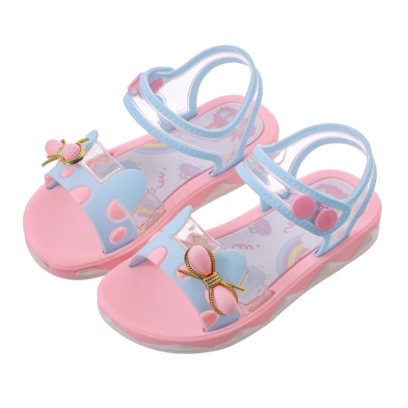 Sandal bé gái quai trong đế cao su không trơn trượtM712