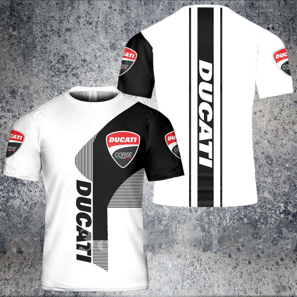Áo Thun Tay Ngắn In Hình Ducati 3D Thời Trang Mùa Hè 2022 Cho Nam