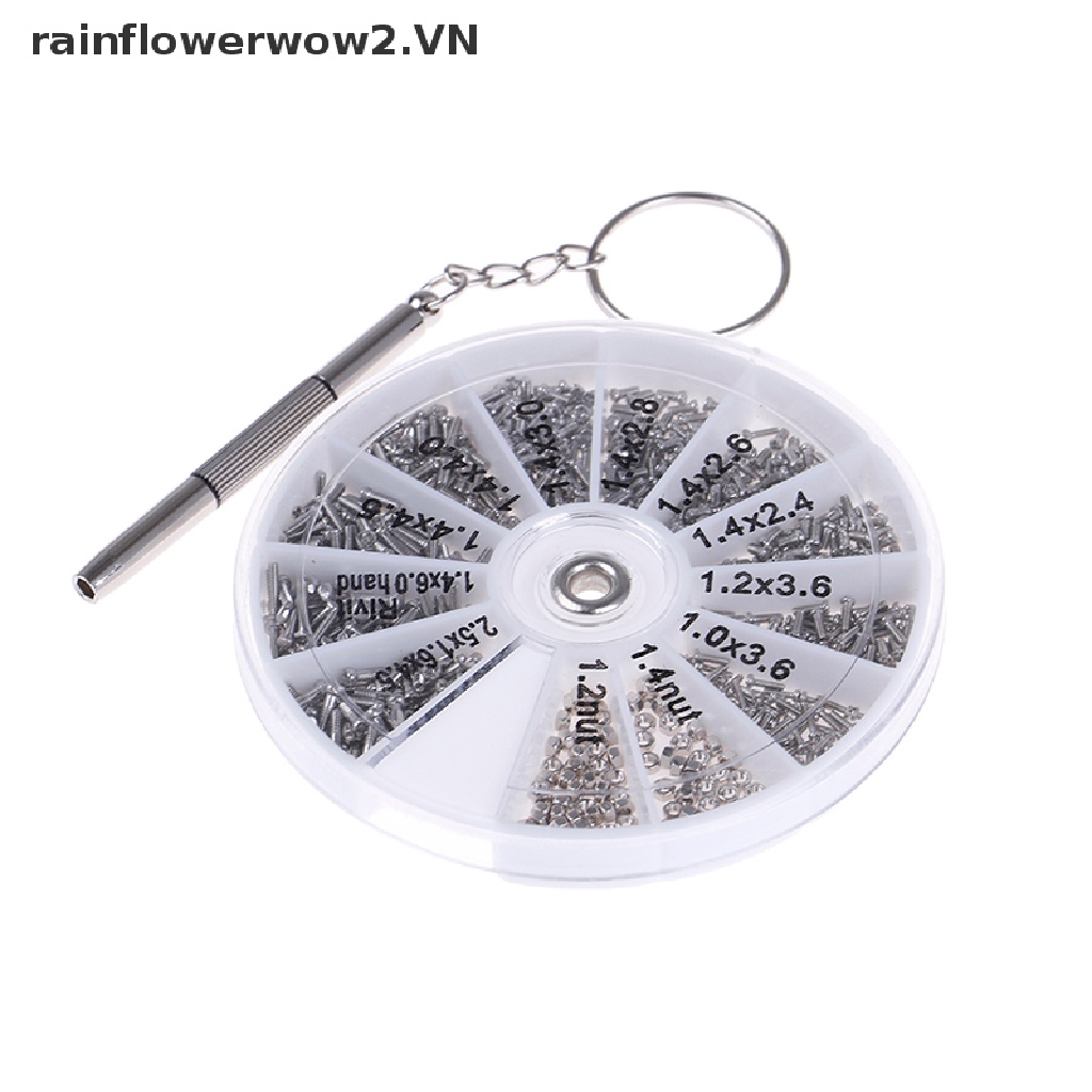 Bộ 1000 Ốc Vít Nhỏ + Tua Vít Sửa Kính Mắt Tiện Dụng