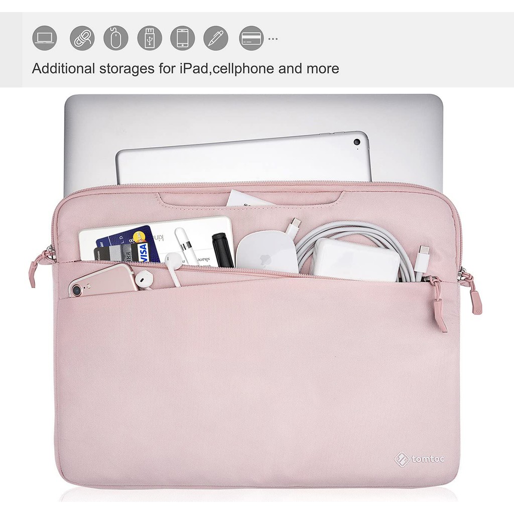 TÚI XÁCH TOMTOC  MESSENGER BAGS MACBOOK 13/14IN PINK – A45-C01C