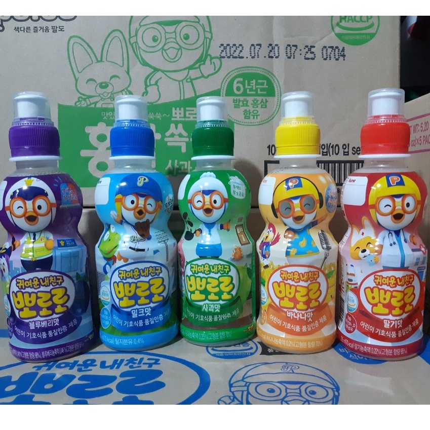 NƯỚC TRÁI CÂY PORORO HÀN QUỐC CHAI 235ML