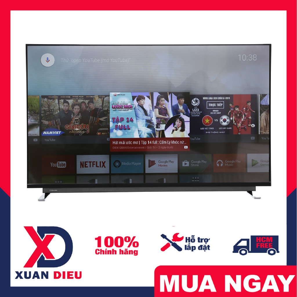 Android Tivi Toshiba 4K 43 inch 43U7750 Tìm kiếm bằng giọng nói, sản xuất Indonesia, Miễn phí vận chuyển HCM