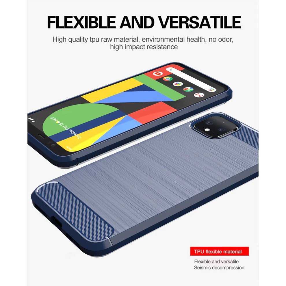 [Ảnh Thật] Ốp Lưng Google Pixel 4 XL Dẻo Carbon Phay Xước Chống Sốc