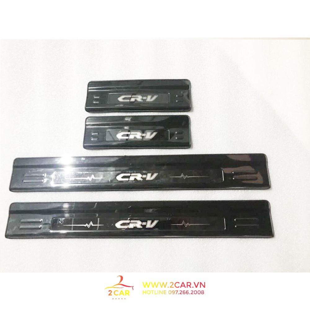 Ốp Bậc Cửa, Nẹp Bước Chân Trong Ngoài Xe Honda CRV 2018- 2021, 2022, 2023 chất liệu Titan cao cấp