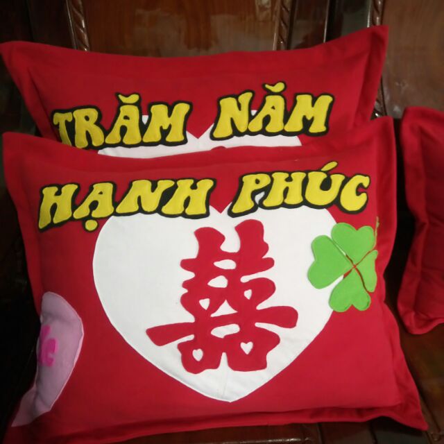 Bộ gối cưới handmade