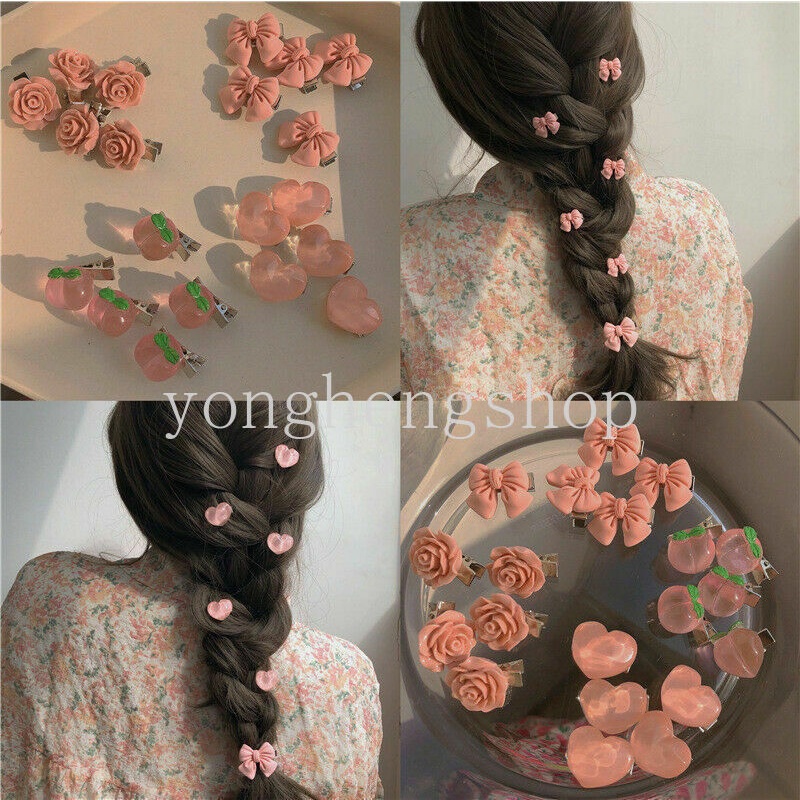 1 Kẹp Tóc Đính Hoa DIY Dễ Thương Dành Cho Nữ