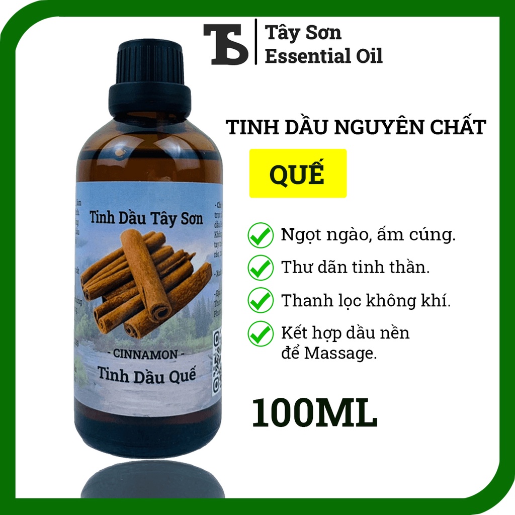 Lọ 100ML Tinh Dầu Quế Tự Nhiên Nguyên Chất Khử Khuẩn Thơm Phòng