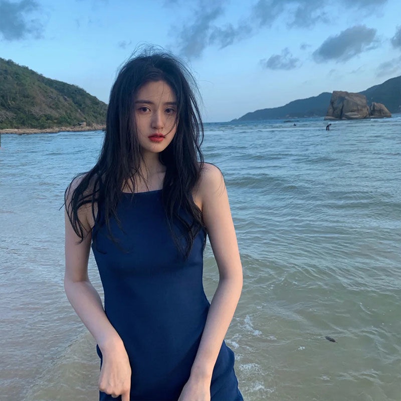 Đầm nữ hai dây dệt kim dáng ôm duyên dáng quyến rũ