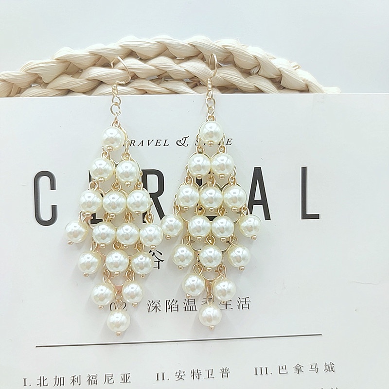 Bông Tai Chuỗi Hạt Tua Rua Dáng Dài Nhiều Màu Sắc Phong Cách Bohemian Thời Trang Cho Nữ