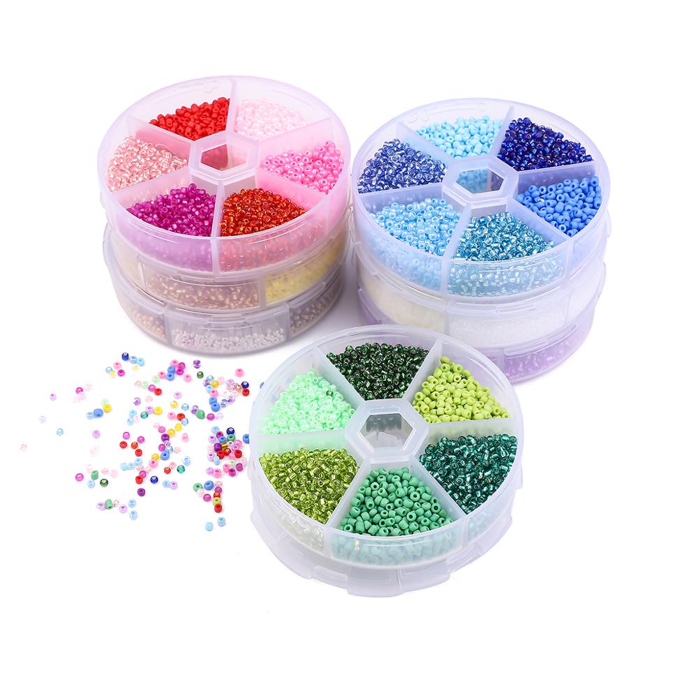Hộp hạt thủy tinh pha lê dùng làm vòng cổ/ trang sức thủ công 2mm 3mm