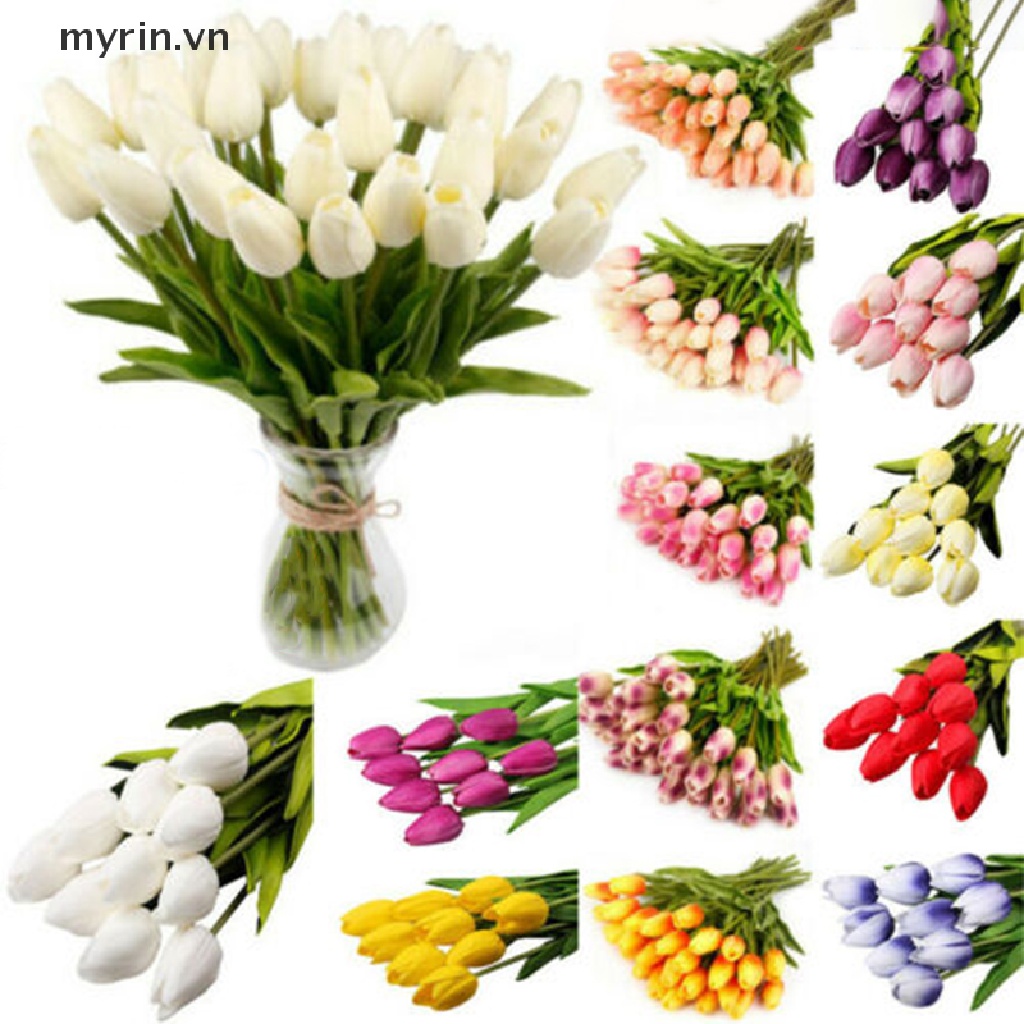 Bó Hoa Tulip Nhân Tạo Trang Trí Tiệc Cưới