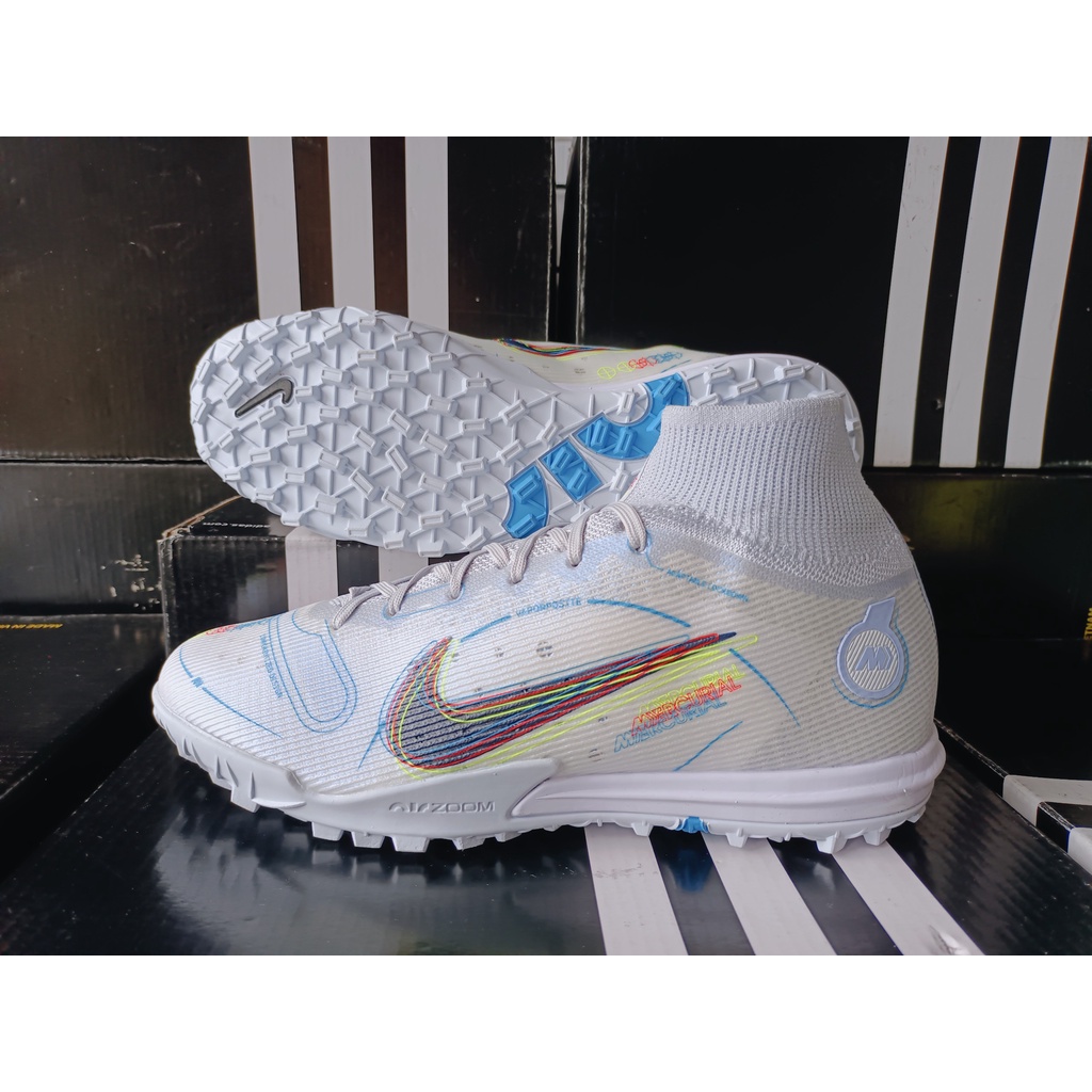 Giày đá bóng sân cỏ nhân tạo Mercurial Superfly 8 Elite TF Trắng