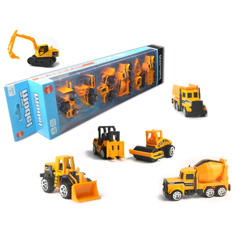 Set 6 xe cơ giới mô hình bằng hợp kim nhiều mẫu mã