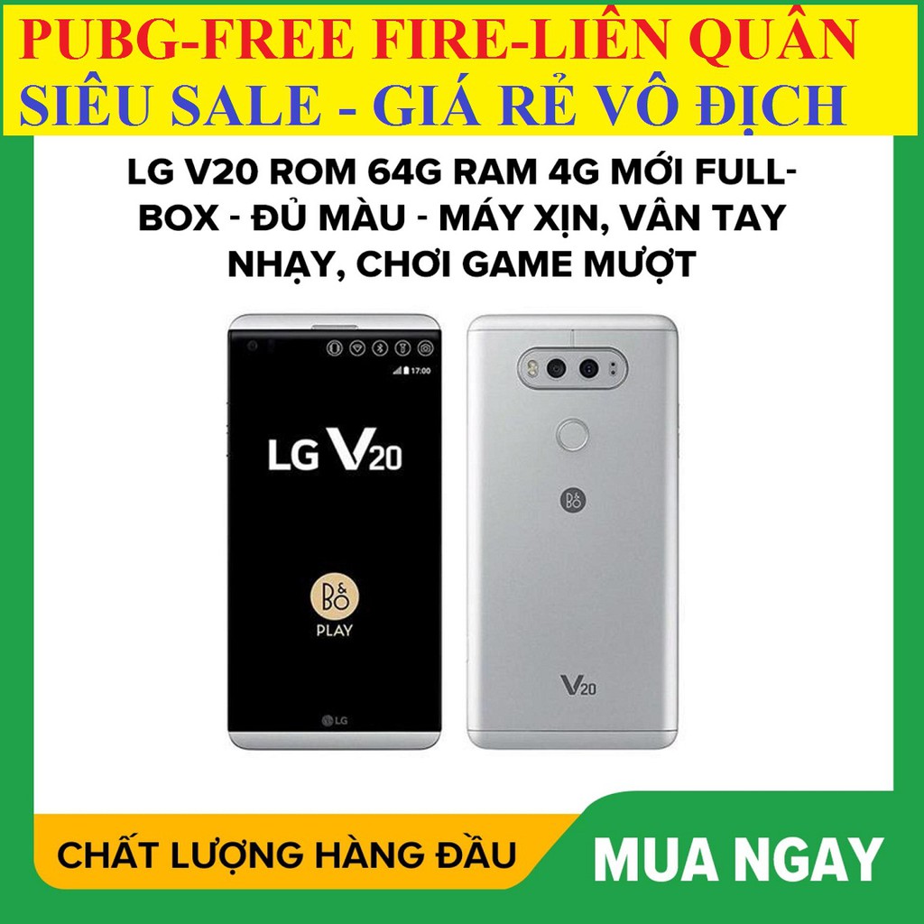 [Mã 2611DIENTU500K hoàn 7% đơn 300K] điện thoại LG V20 ram 4G Bộ nhớ 64G mới (màu Bạc) chơi LIÊN QUÂN mượt | BigBuy360 - bigbuy360.vn