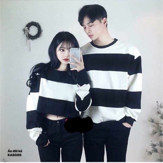 Áo đôi kẻ to ( 1 đôi gồm 2 áo nhé )-T