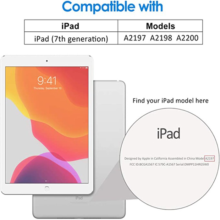 Bao da máy tính bảng cho iPad 8gen 7gen 10.2 6th 5th 9.7 air 4 3 2 1 pro10.5 mini 5 4 3 2 1 iPad 2 4