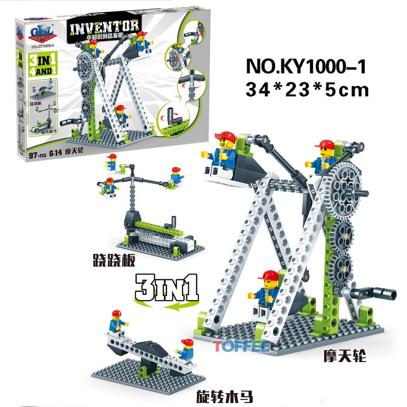 Ky1000 Khối Xây Dựng Một Trong Một Vòng Đu Quay Kỹ Thuật Lắp Ráp