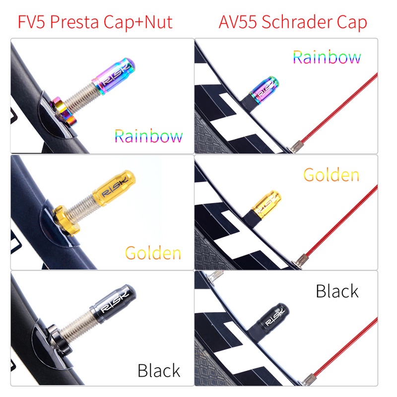 Nắp Van Bánh Xe Đạp Leo Núi Bằng Hợp Kim Titan Siêu Nhẹ Tiện Dụng