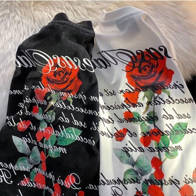 SUXI Áo Thun Tay Ngắn Cổ Tròn In Chữ Thời Trang Mùa Hè Cho Nữ