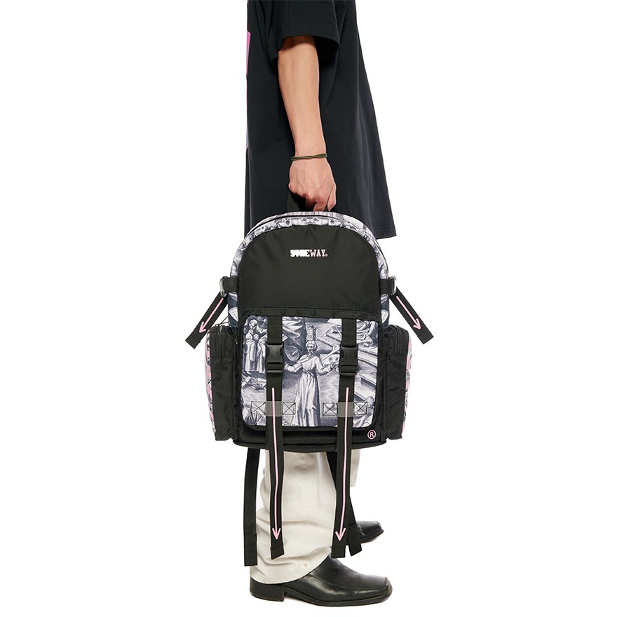 5THEWAY® /painting/ ROCKET BACKPACK™ in BLACK aka Balo Đen