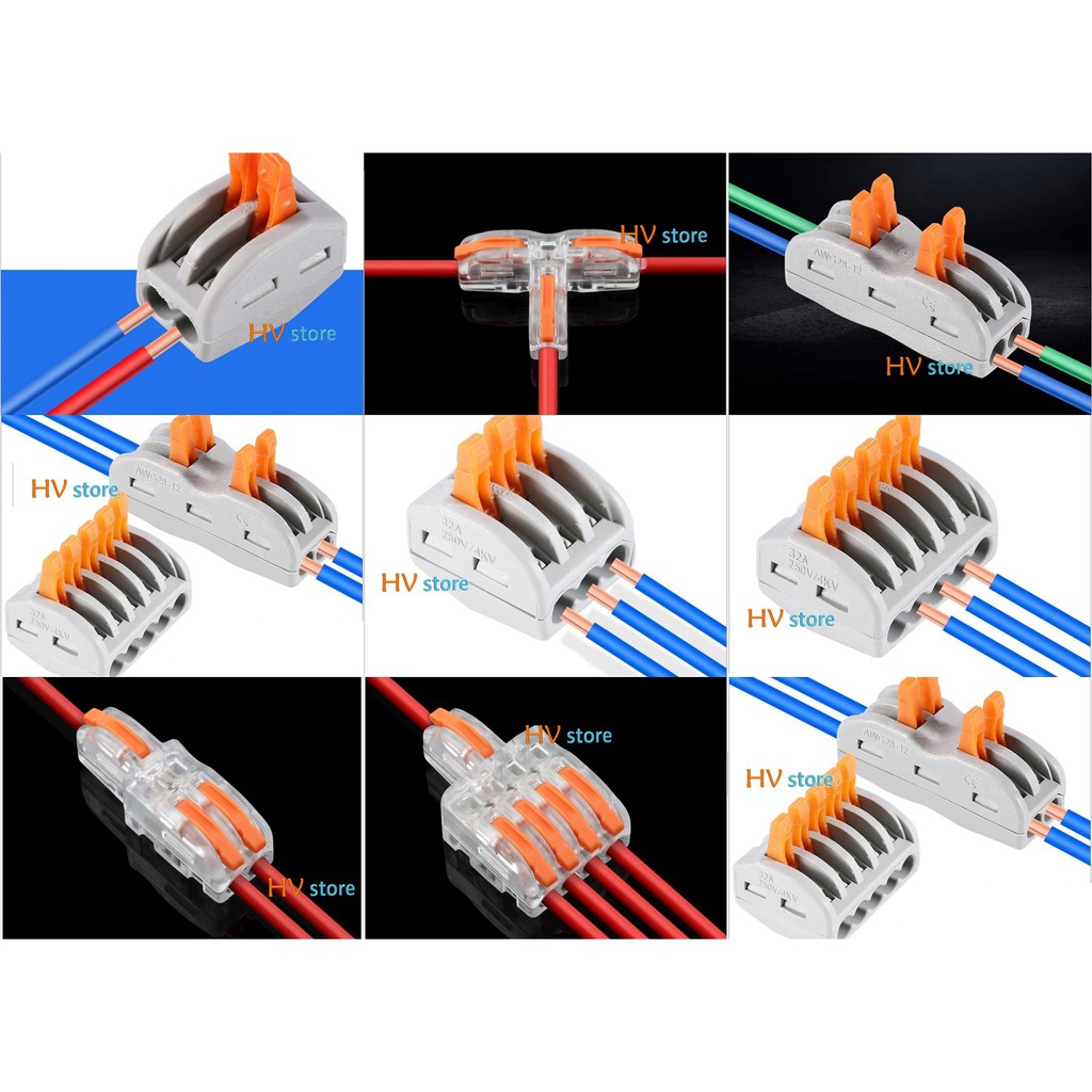 Cút nối nhanh dây điện - Đầu nối nhanh không cần băng dính tiện dụng, nhanh chóng