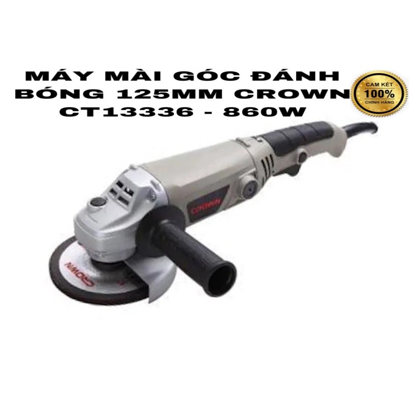 Máy mài góc đánh bóng 125mm Crown CT13336 - 860W