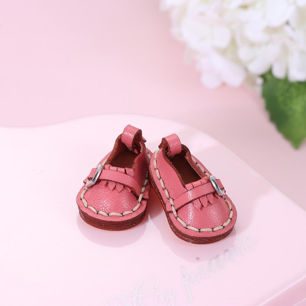 Giày Búp Bê Da Bò Handmade 6 Màu Dành Cho Búp Bê 1 / 11 OB11