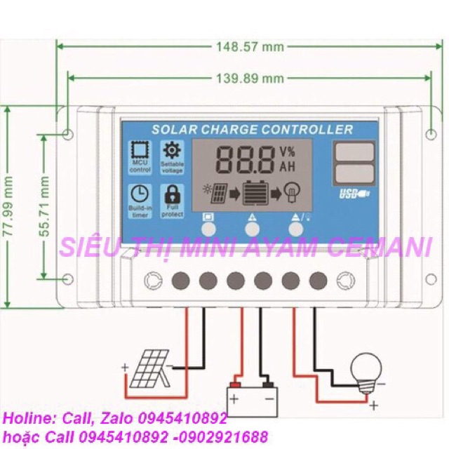 Bộ điều khiển sạc năng lượng mặt trời