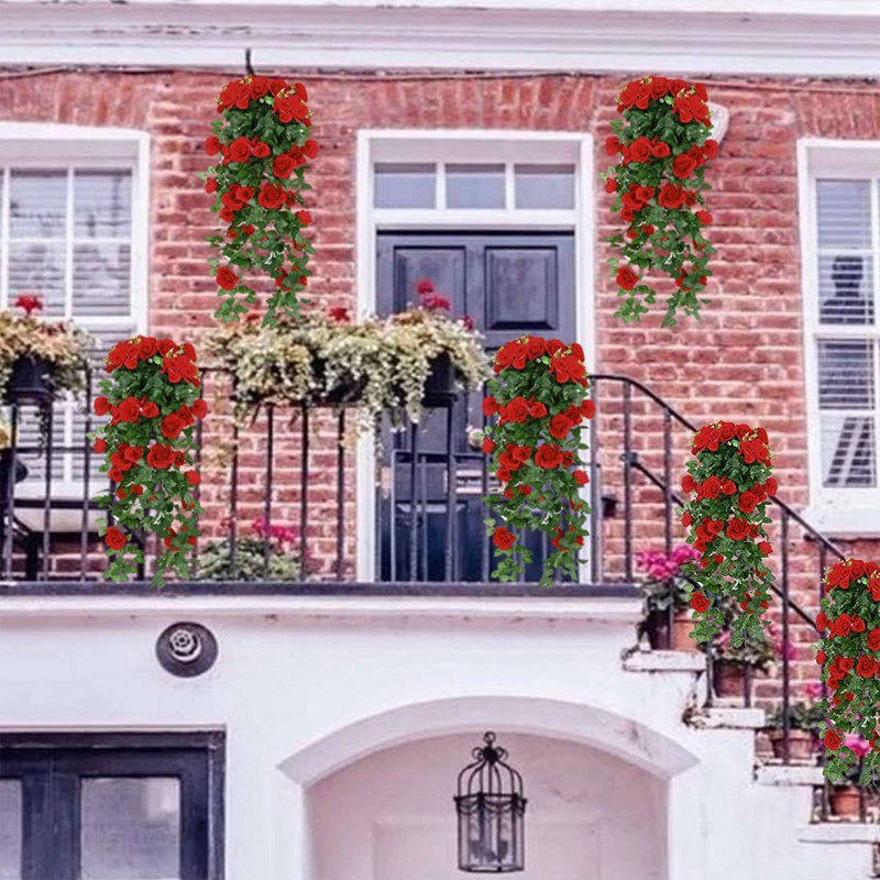 Set 2 Hoa Hồng Giả Treo Tường Trang Trí Nhà Cửa