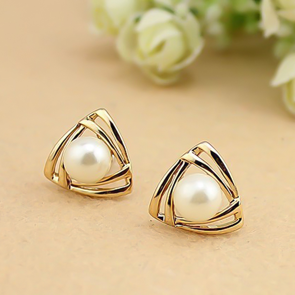 Đôi Khuyên Tai Nữ Đính Ngọc Trai Xinh Xắn