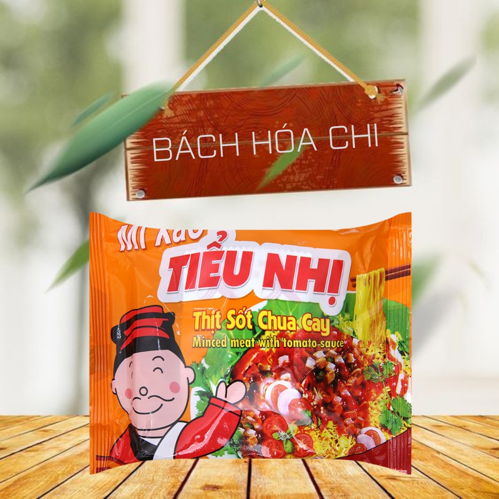 Thùng 30 gói Mì xào Tiểu Nhị thịt sốt chua cay gói 72g