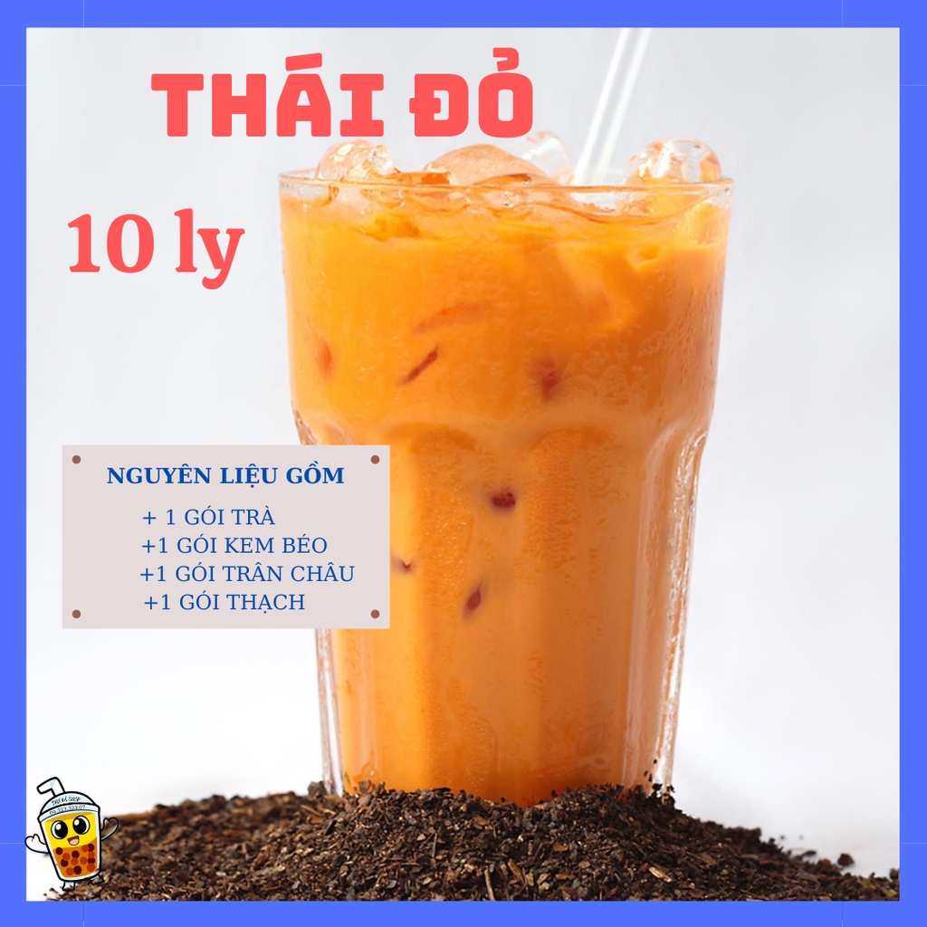 sét trà sữa/nguyên liệu làm trà sữa-HỒNG TRÀ-THÁI XANH-THÁI ĐỎ-TRUYỀN THỐNG (10 LY)