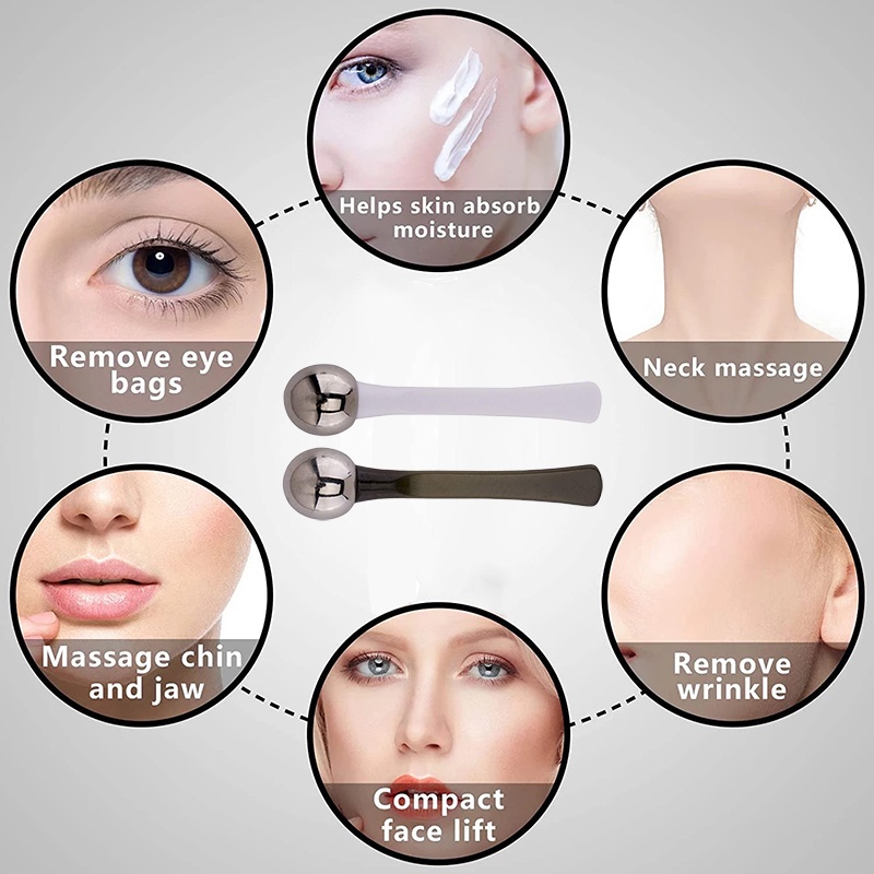 Thanh Lăn Mát Xa Mắt Hai Đầu Bằng Hợp Kim Chống Nếp Nhăn Đa Năng