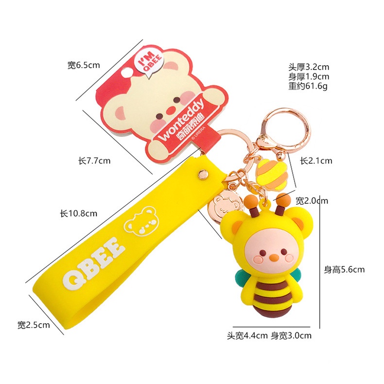 Móc Khóa Hình Côn Trùng Sáng Tạo Dễ Thương Thời Trang