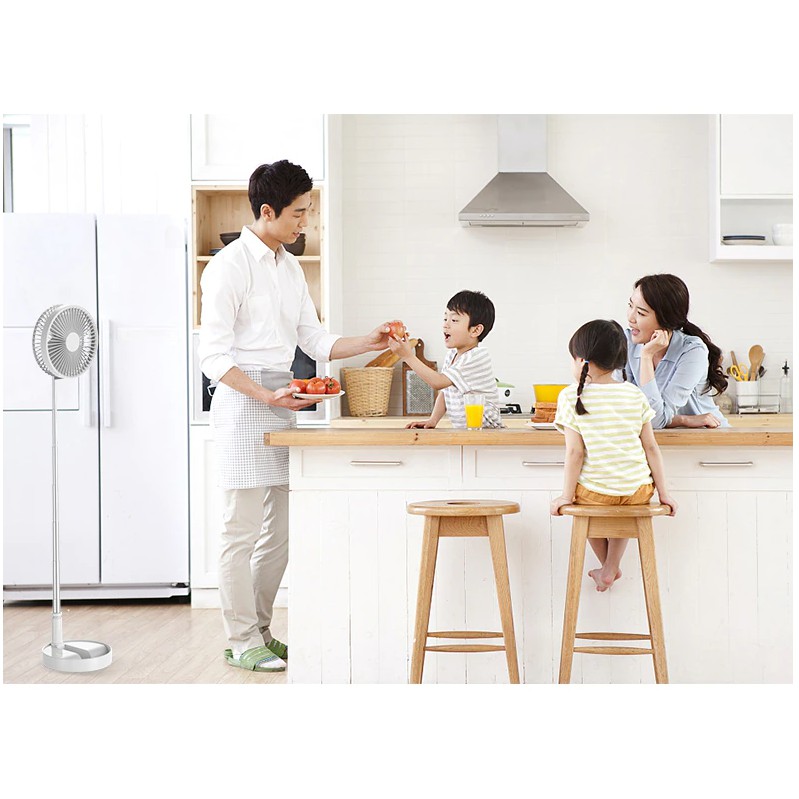 Quạt Tích Điện Gấp Gọn Đa Năng - Đường Kính 20 CM - Cao Tối Đa 1M - Pin 3600 mAh - Hỗ Trợ Sạc Nhanh - Bảo Hành 6 Tháng