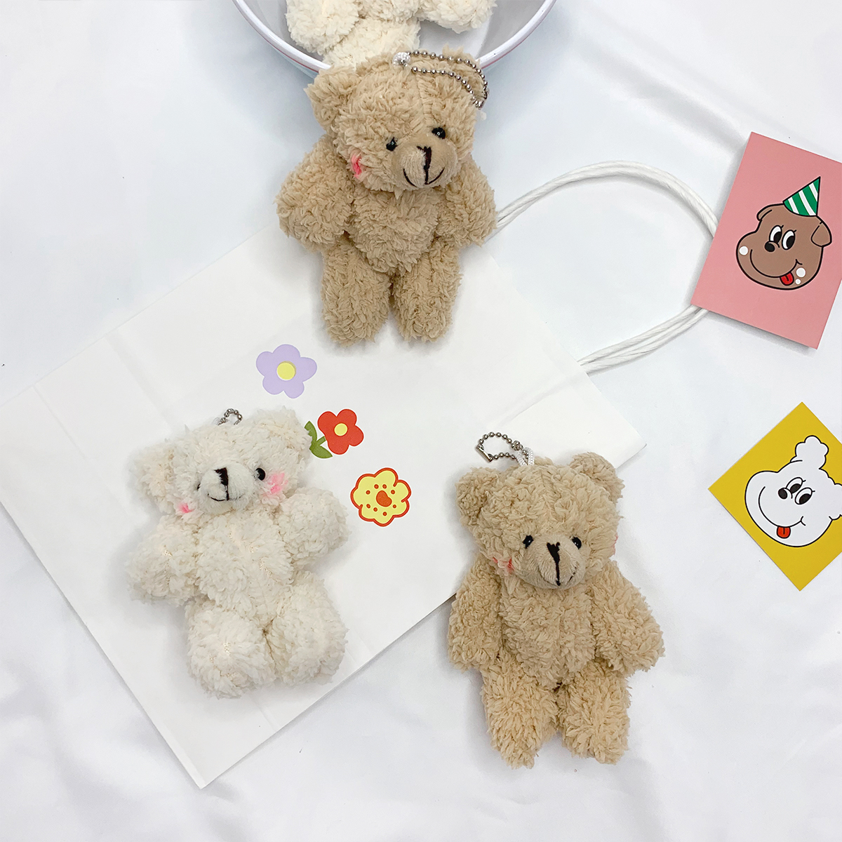 Móc Khóa Gấu Teddy Nhồi Bông Dễ Thương
