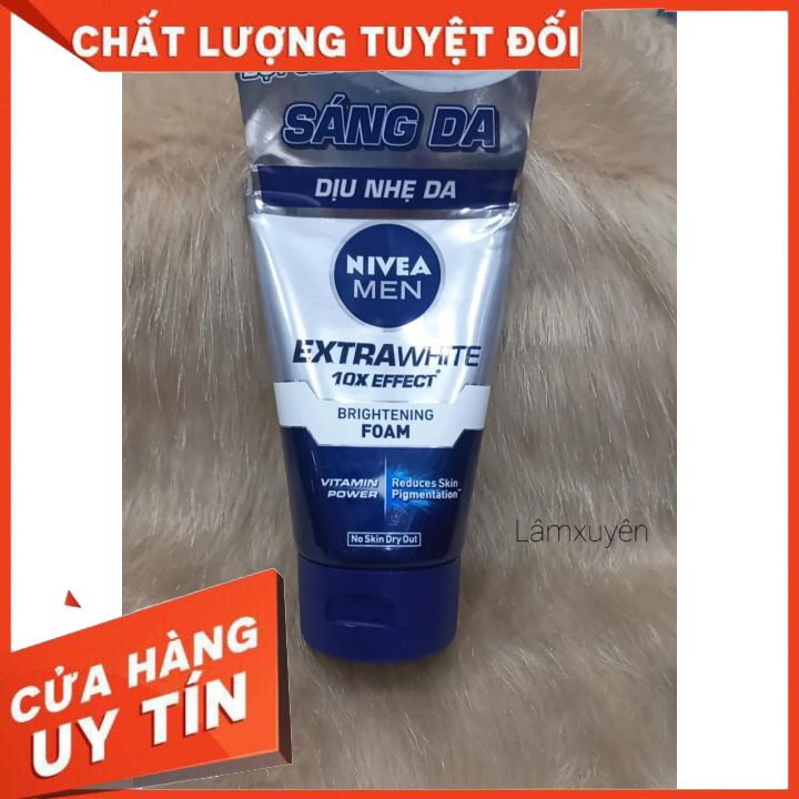 Sữa rửa mặt nam Nivea Extra White 10X Effect ( sáng da) _ Nivea Acne oil clear (giảm mụn) 100G dành cho da dầu